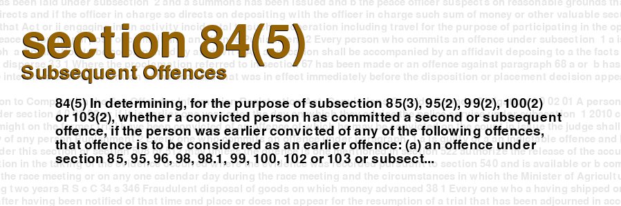 Subsequent Offences