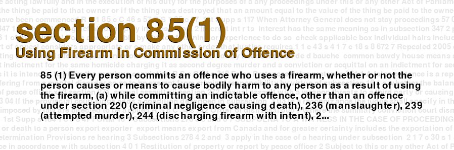 Using Firearm in Commission of Offence