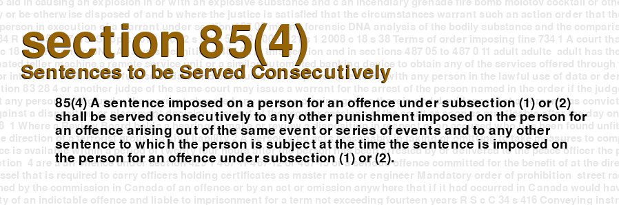 Sentences to be Served Consecutively