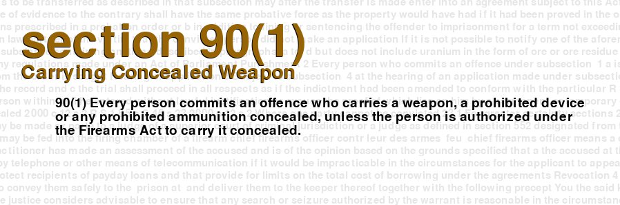 Carrying Concealed Weapon