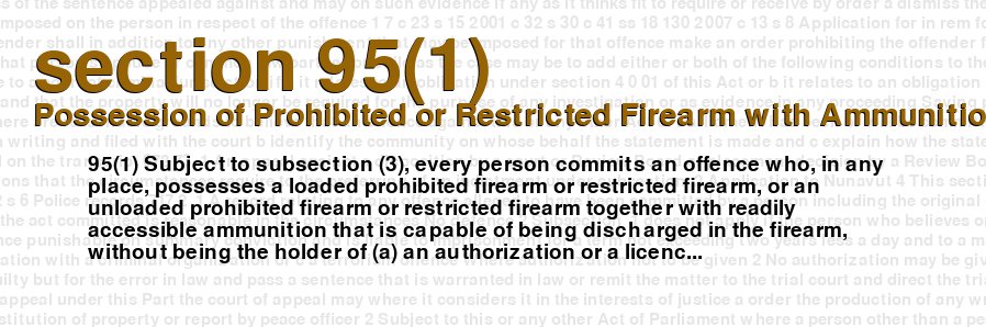 Possession of Prohibited or Restricted Firearm with Ammunition