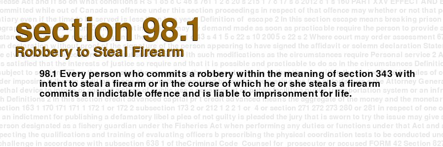 Robbery to Steal Firearm